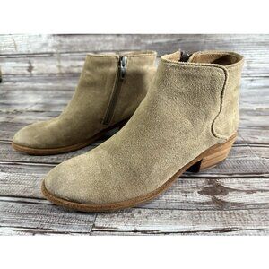 Frye Carson Suede Ankle Chelsea Bootie Boot Shoes Size 8.5 Color Beige